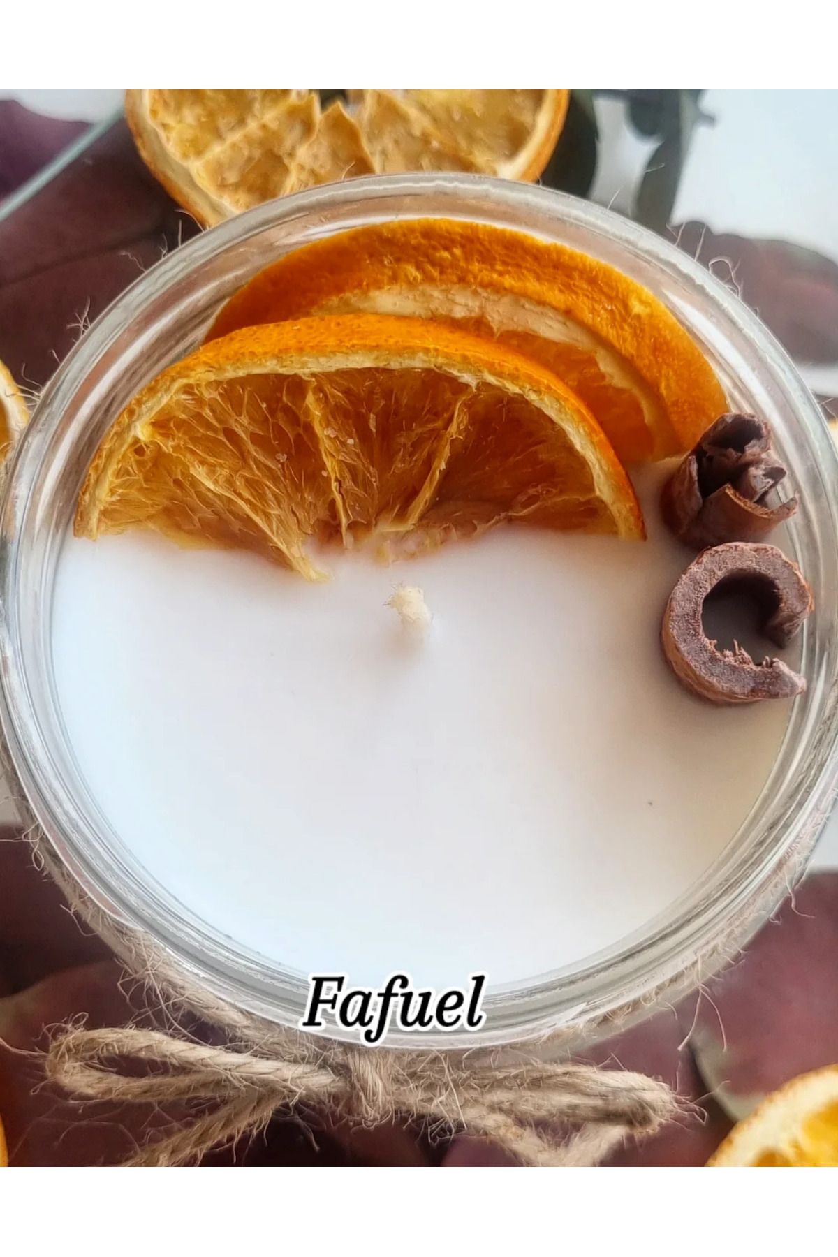 230 CC Kavanoz Vanilya Kokulu %100 Soya Wax Mum - Görsel 2